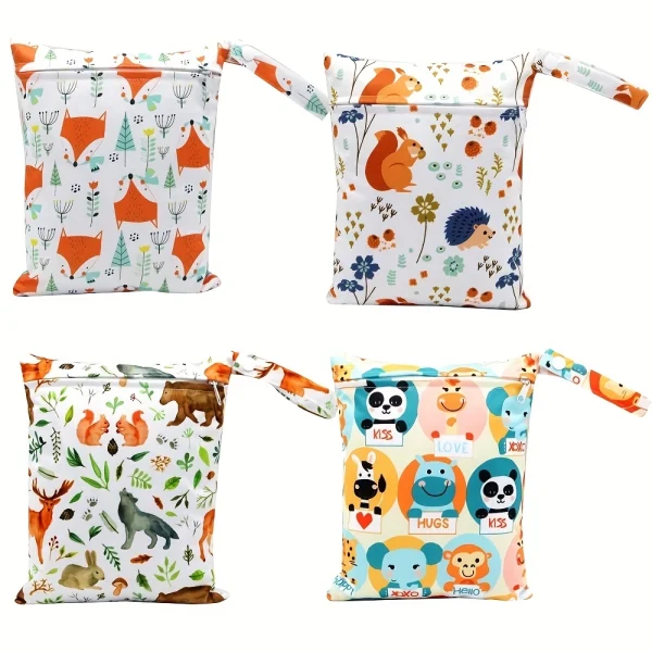 Cartoon Animal Print Wet Bag