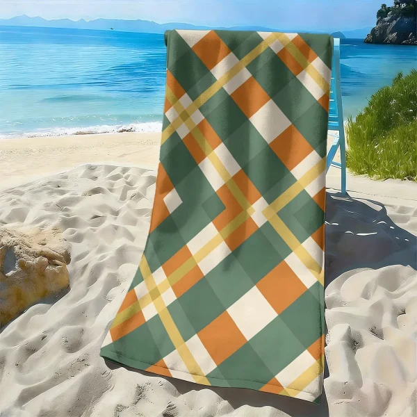 Retro Checkered Swimming & Beach Towel