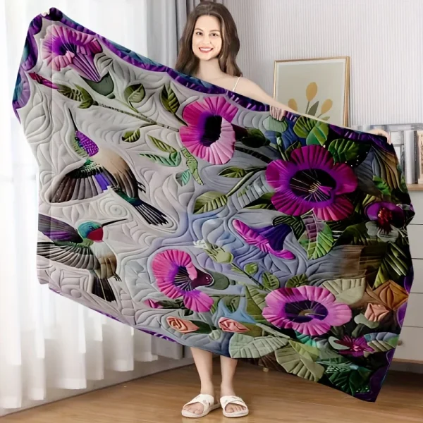 Floral Print Quick-Dry Swimming & Beach Towel