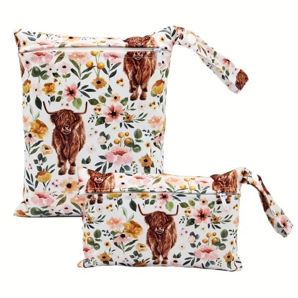 Cute Cow Print Wet Bag Set