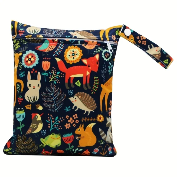 Black Animal Print Wet Bag